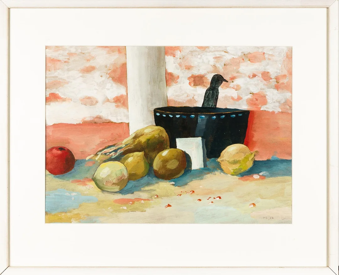 STURE MEIJER. Blandteknik, Stilleben, Signerad. — Paintings — Norrlands Auktionsverk