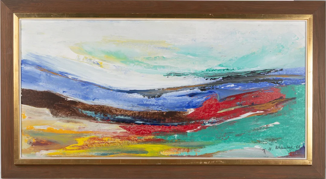 HELMUT MANTEL. Landskap, olja på duk. — Paintings — Stockholms Auktionsverk Helsingborg