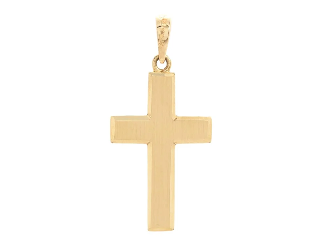 HÄNGE, kors, 18K guld, höjd 32 mm, vikt 2,6 g. — Smycken/Hänge — Kaplans