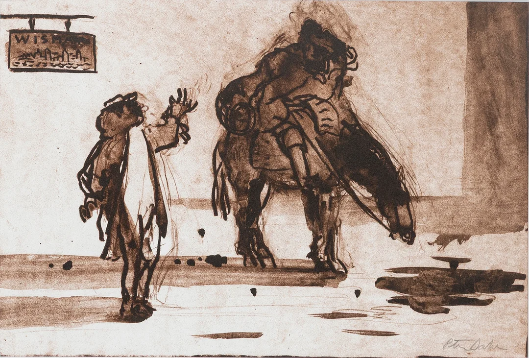 PETER DAHL. "Fredmans epistel nr 47", färglitografi, signerad. — Engravings & Prints — Auktionshuset Kolonn