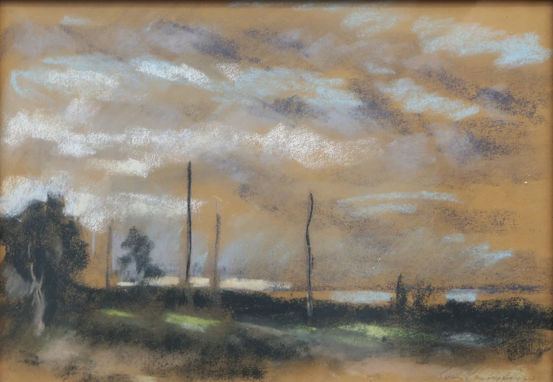 LOTTE LASERSTEIN. TECKNING, pastell, signerad. — Drawings — Kalmar Auktionsverk