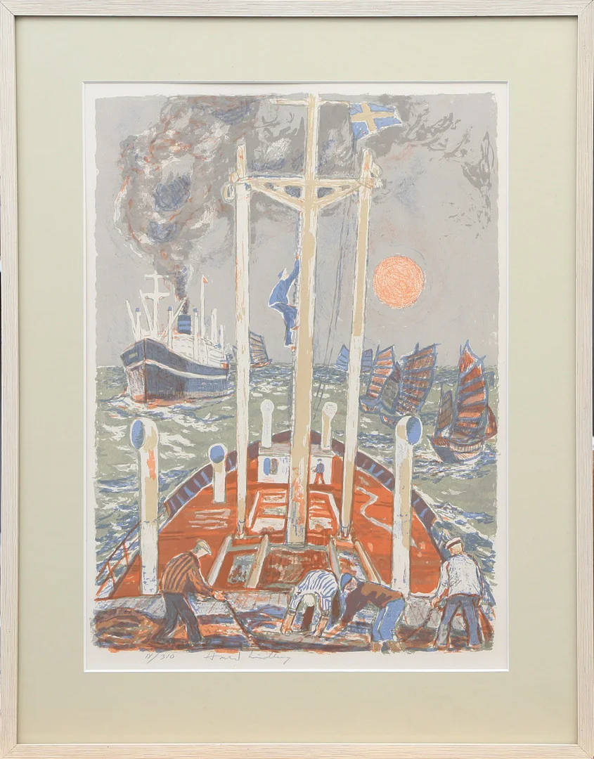 HARALD LINDBERG. LITO, signerad. — Engravings & Prints — Kalmar Auktionsverk