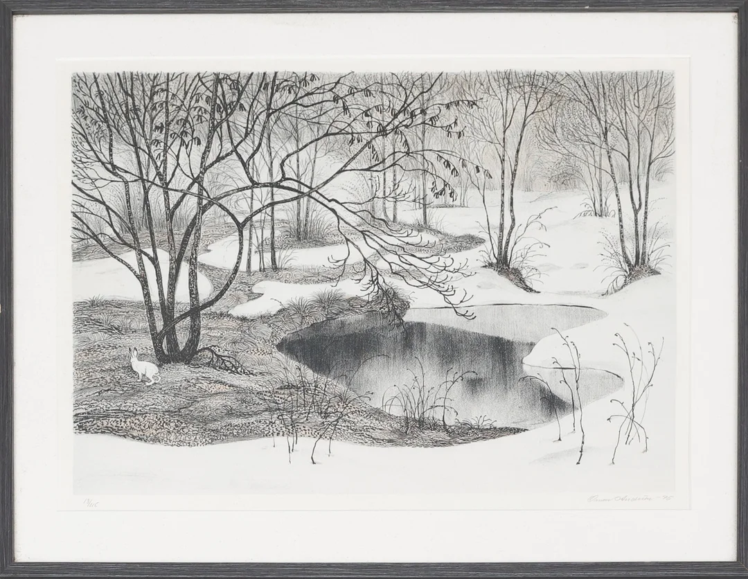 OMAR ANDREEN. Litografi, signerad samt numrerad, daterad -75. — Engravings & Prints — Södermanlands Auktionsverk