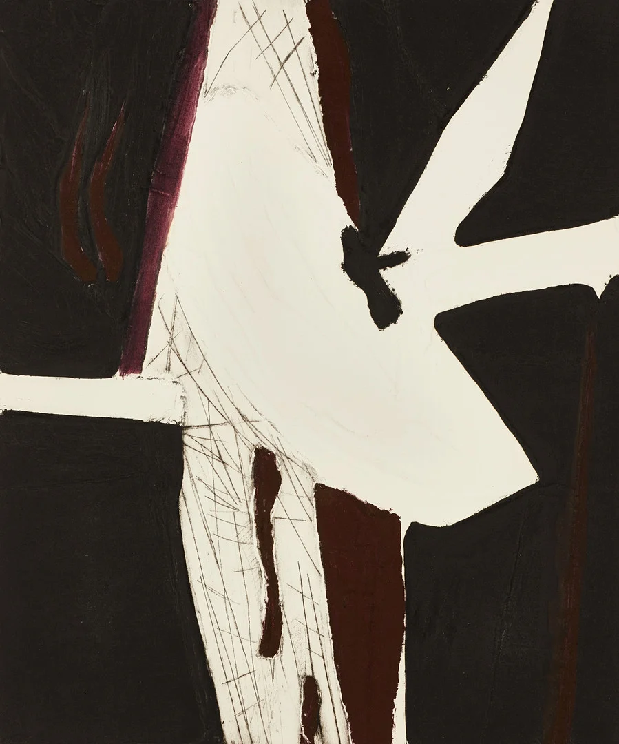 JAN MEYER (1927-1995). "L'âme", signerad och numrerad 30/99, carborundum. — Engravings & Prints — Crafoord Auktioner Stockholm