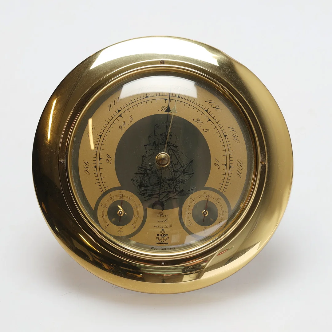 BAROMETER. Pilot, mässing. — Technica & Nautica — Gomér & Andersson Jönköping