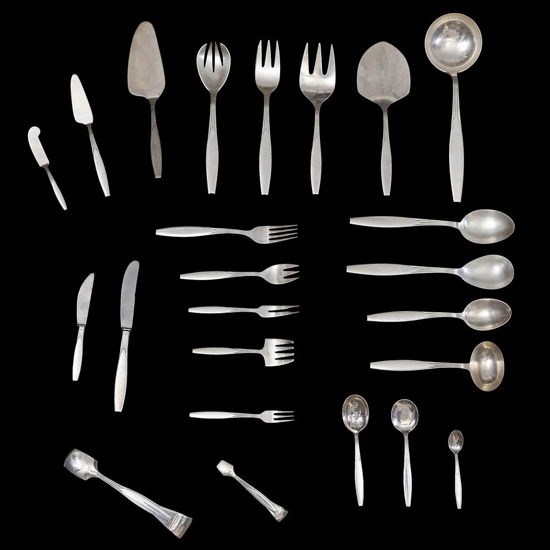 Silver cutlery set, circa 1960. — Silver — Balclis