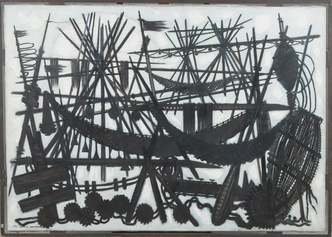 Carlo Rosberg. 'Violin Sonata by Bach no 1 (Præstøen)' 1969 — Paintings and sculptures/Modern pictorial arts — Lauritz