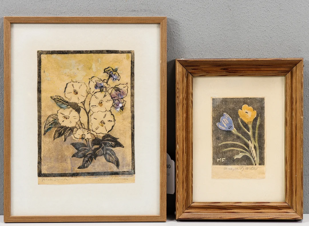 HANDTRYCK 2 stycken. — Engravings & Prints — Karlstad Hammarö Auktionsverk