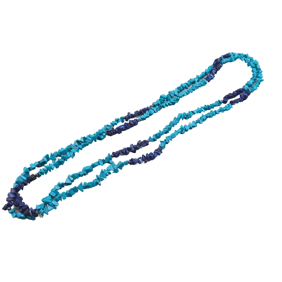ENDLOS - SPLITTER - HALSKETTE TÜRKIS. — Necklace — Auktionshaus Stuber's Hammerschlag