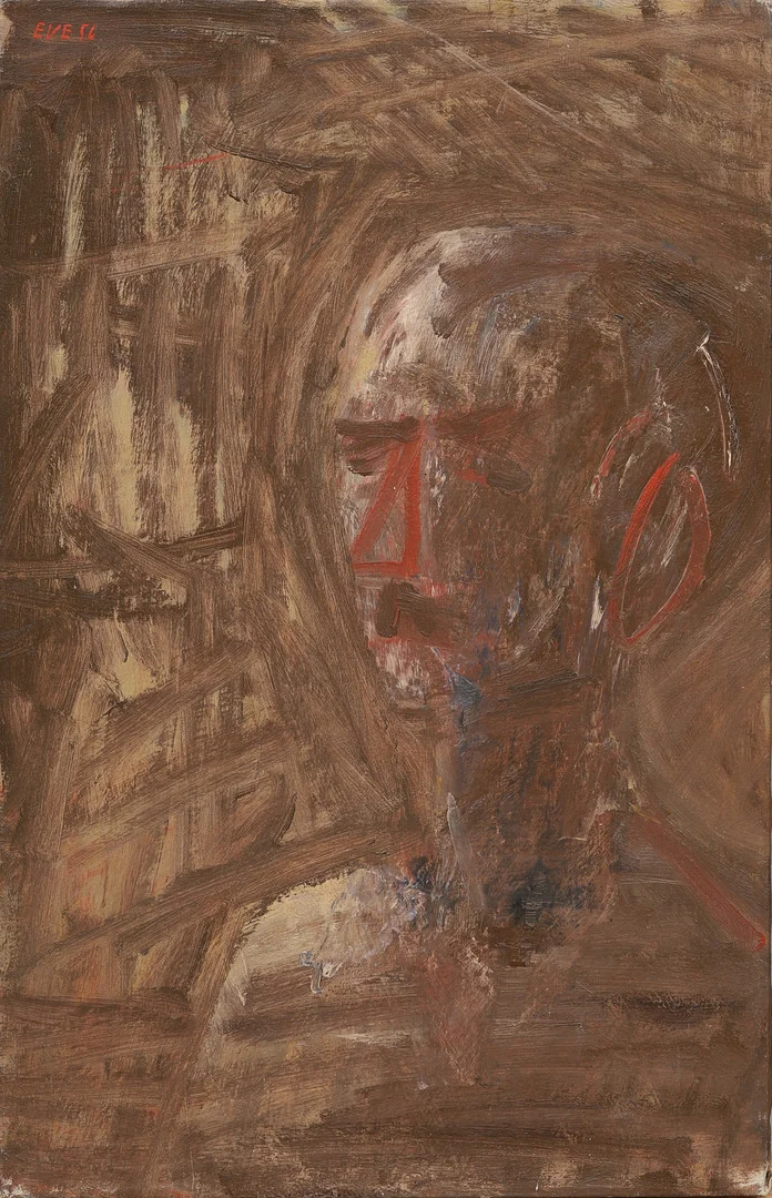 EVE ERIKSSON. Mansporträtt, olja på duk, signerad och daterad -56. — Paintings — Crafoord Auktioner Malmö
