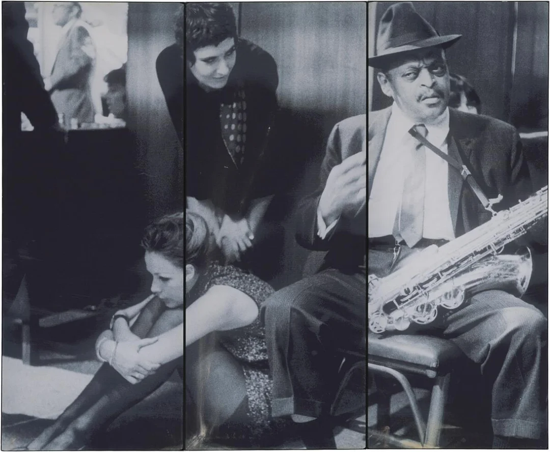 Jan Persson: “Ben Webster”. Triptych. Unsigned. Photostat. Each 140×50 cm. (140×150 cm. in total) (3) — Collector's items/Memorabilia — Bruun Rasmussen