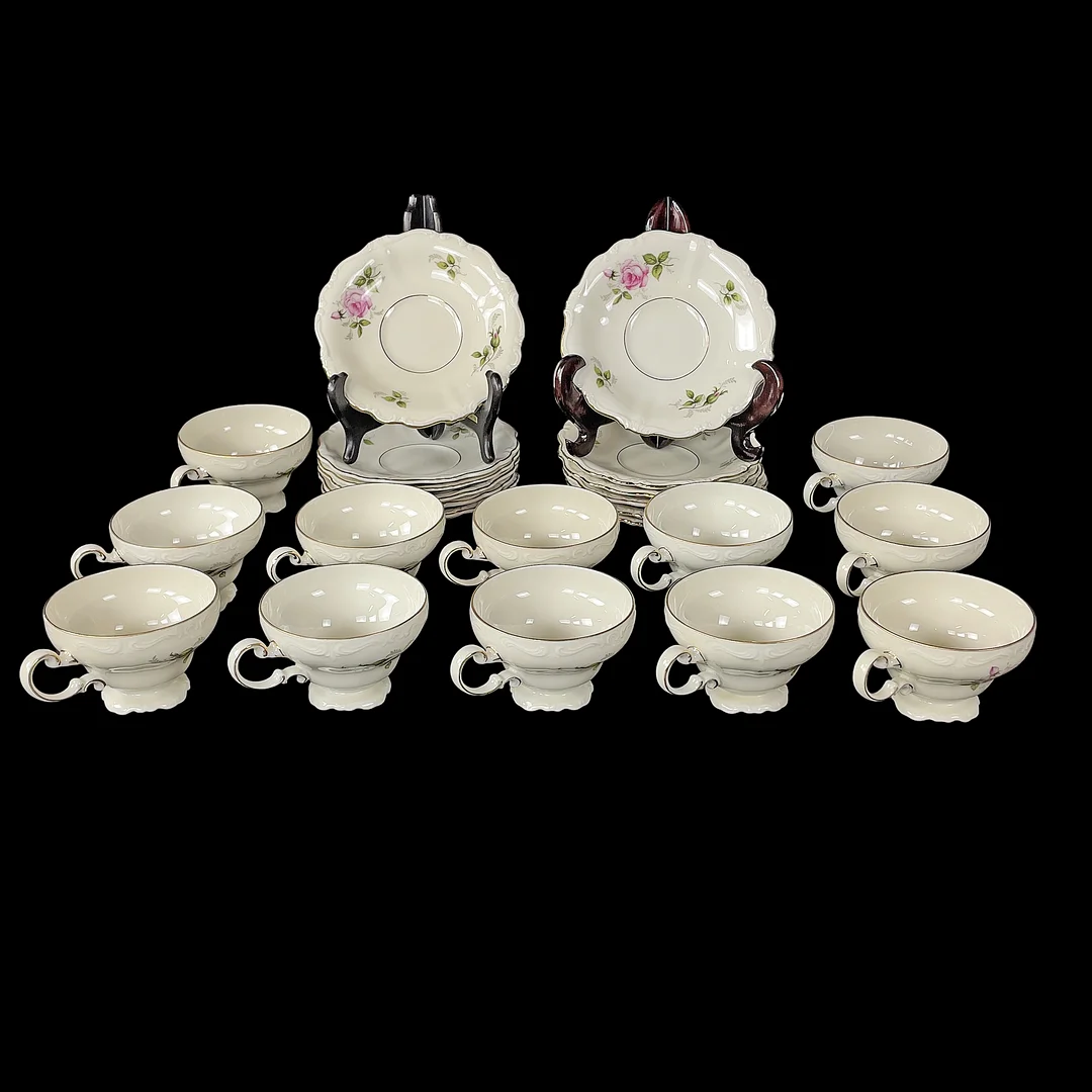 KAFFESERVIS, 24 delar, porslin, "Pompadour", Rosenthal, Tyskland. — European — Roslagens Auktionsverk