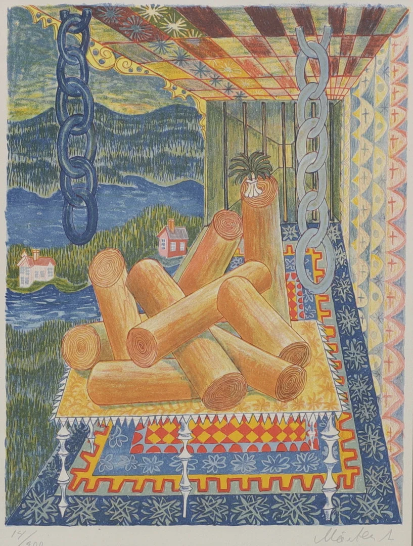 MÅRTEN ANDERSSON. Litografi, 14/500, signerad. — Engravings & Prints — Växjö Auktionskammare