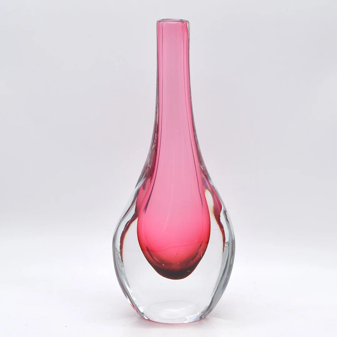 FLAVIO POLI. MURANO DESIGNERVASE, STUDIOGLAS, SOMMERSO, ITALIEN, UM 1950. — Art glass — Kunst- und Auktionshaus Kleinhenz