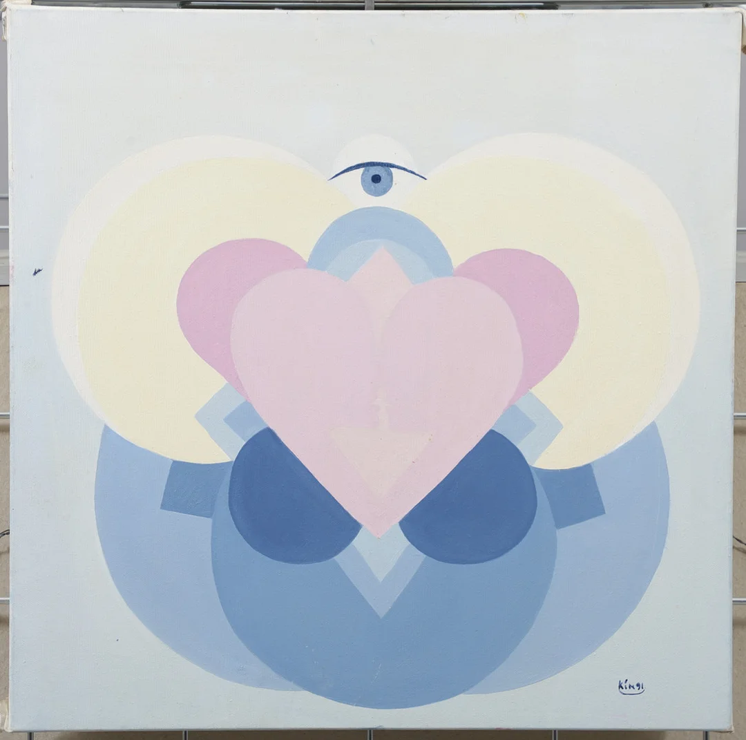 CHRISTIN OHLIN (1946-2025). "Manifestation of life", olja på duk, signerad och daterad -91. — Paintings — Växjö Auktionskammare