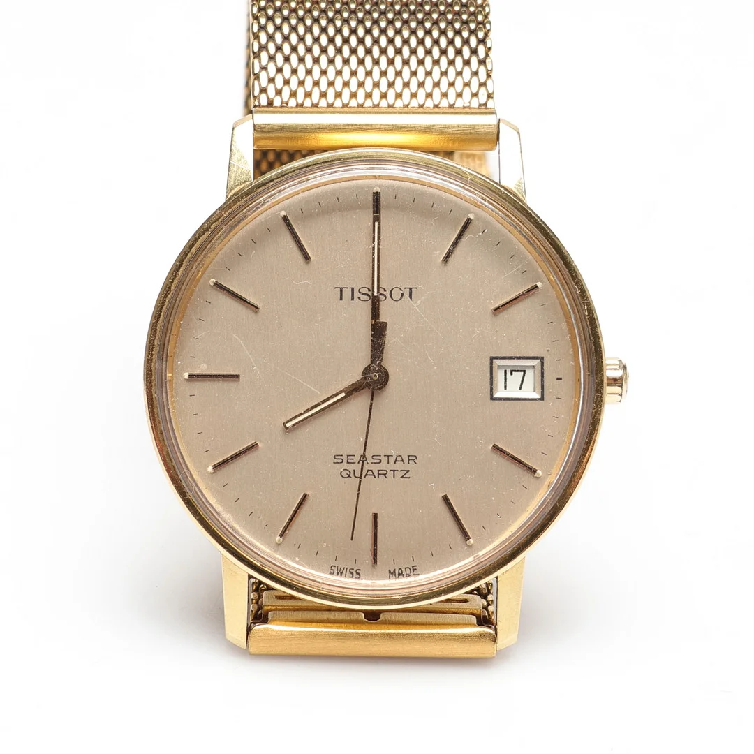 ARMBANDSUR, guld, stål, "Seastar", 18k, quartz, Tissot. — Wristwatches — Gomér & Andersson Linköping