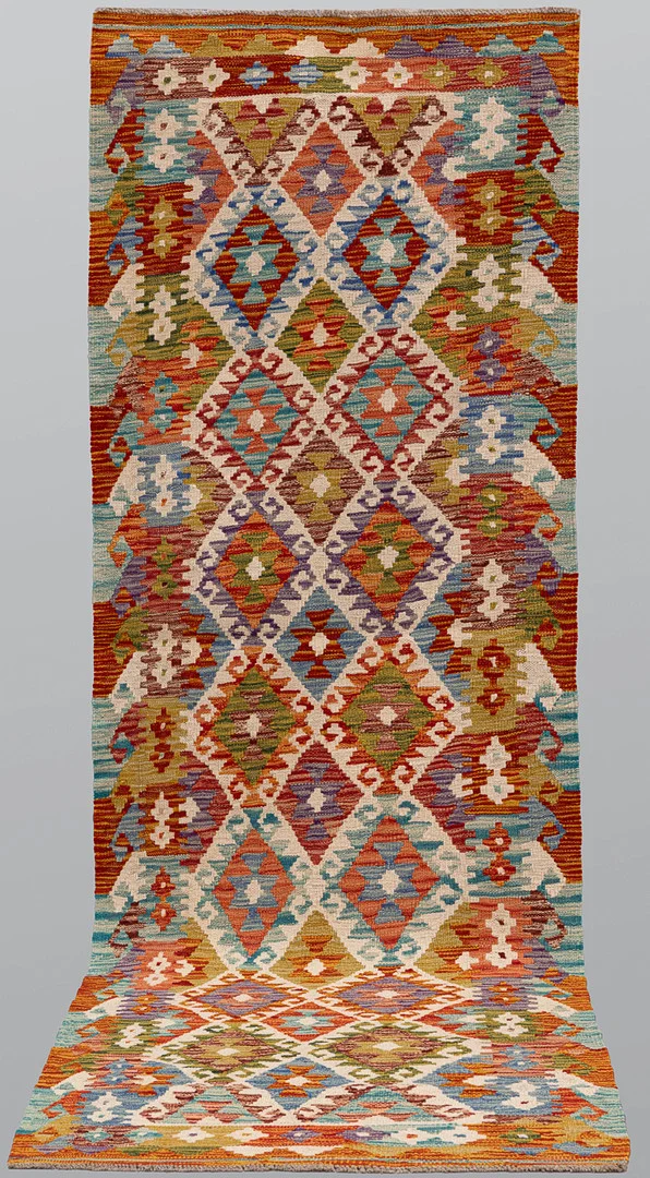 ORIENTMATTA. Kelim klassisk design gallerimodell, 244 x 80 cm. — Oriental Carpets & Textiles — Gomér & Andersson Jönköping