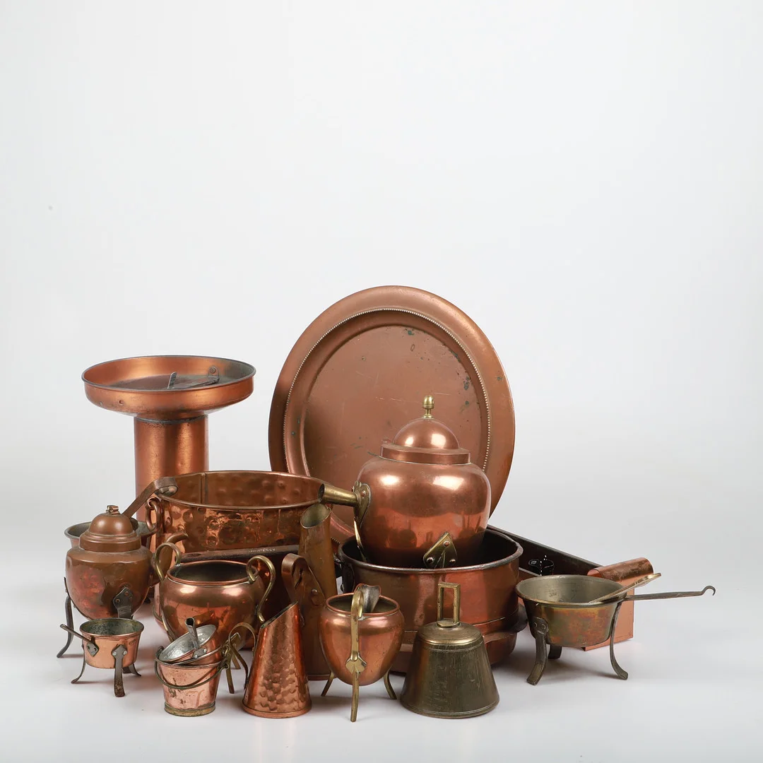 FAT, KASTRULL M.M., koppar, 1900-tal. — Pewter, Brass & Copper — Helsingborgs Auktionskammare