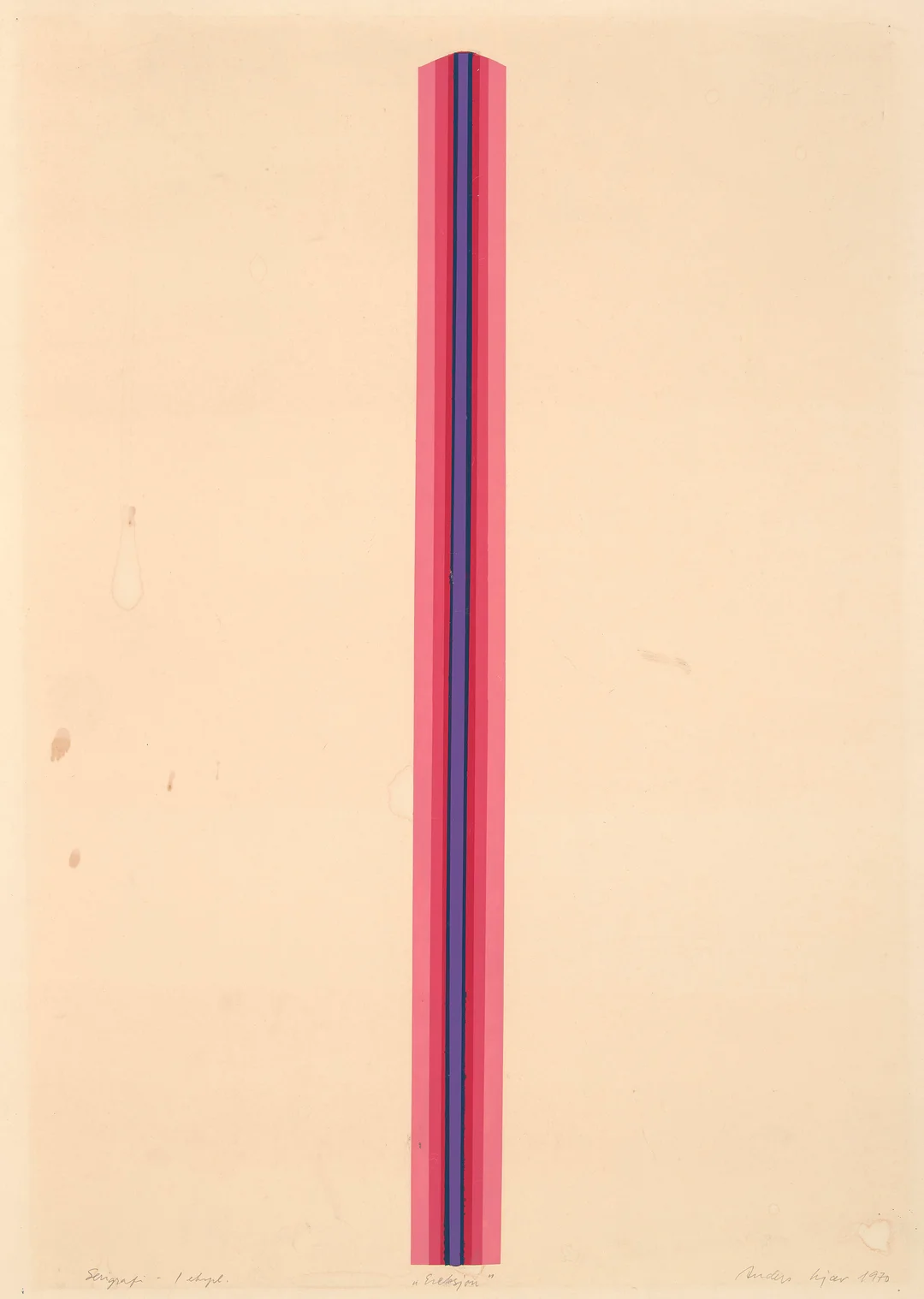 Kjær, Anders — "Ereksjon" 1970 — Kunst/Grafikk — Blomqvist