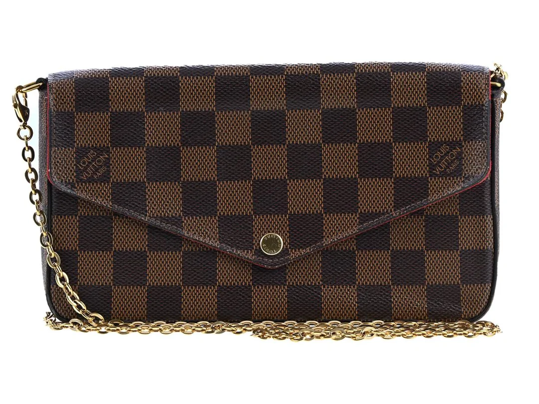 VÄSKA, LOUIS VUITTON, Pochette Félicie Bag, monogram canvas, guldfärgade beslag, 21x11x3 cm, märkt SF1149, år 2019, inner pochette 19x9,5 cm, avtagbar axelremkedja, dustbag, kartong. — Accessoarer/Väskor — Kaplans