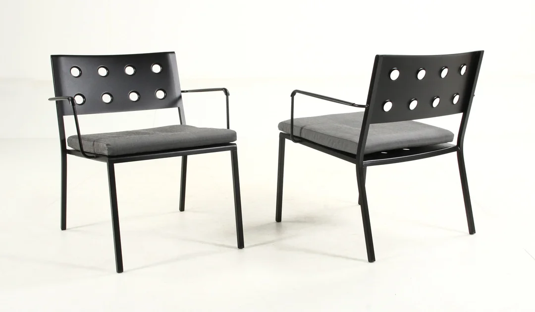 Ronan and Erwan Bouroullec for HAY. Pair of garden chairs, anthracite, model Balcony. (2) — Home and garden/Garden furniture — Lauritz