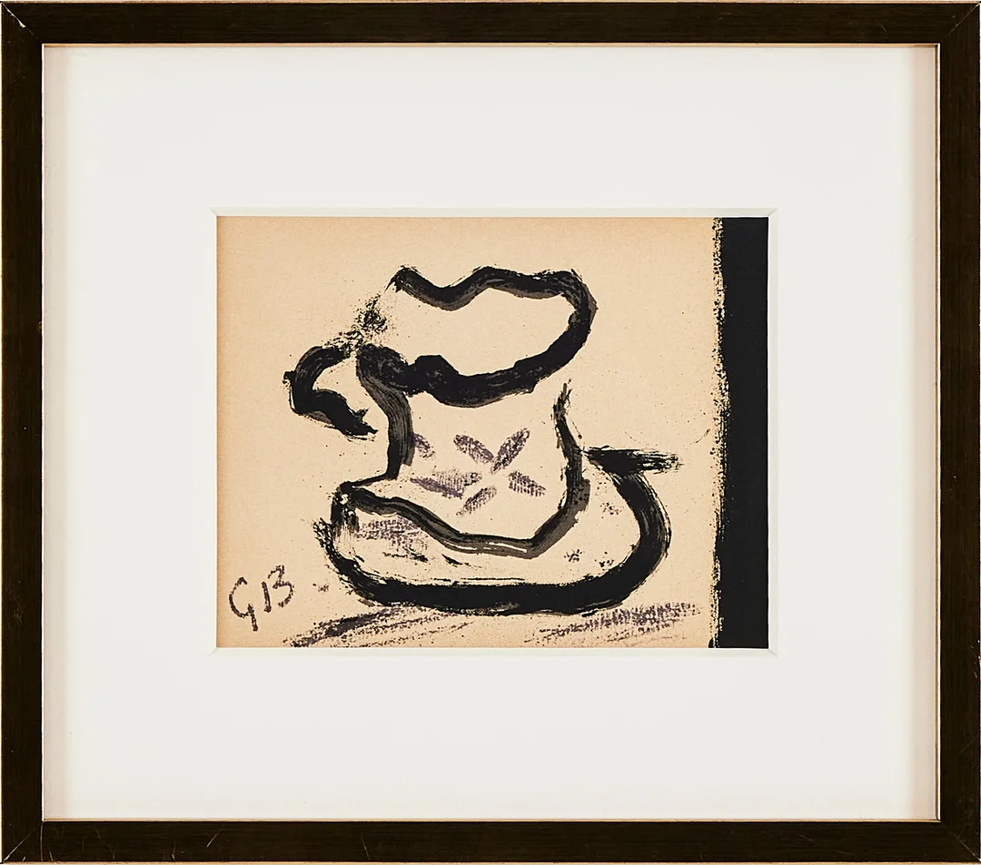 GEORGES BRAQUE, efter, "La petite tasse", litografi, monogram i trycket. — Engravings & Prints — Stockholms Auktionsverk Magasin 5