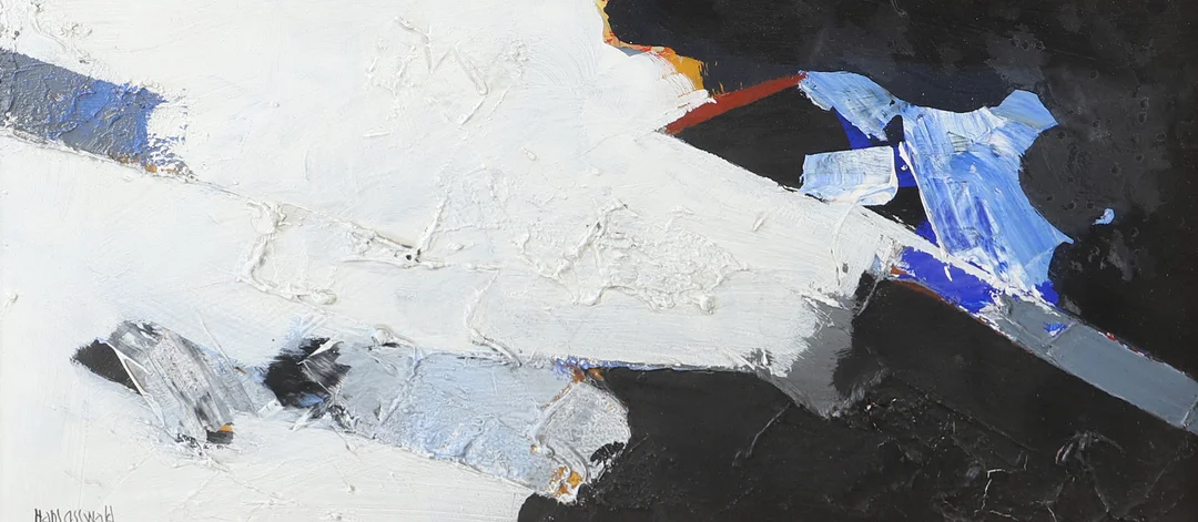 HANS OSSWALD. "Det som göms i snö...", olja på pannå, signerad. — Paintings — Helsingborgs Auktionskammare