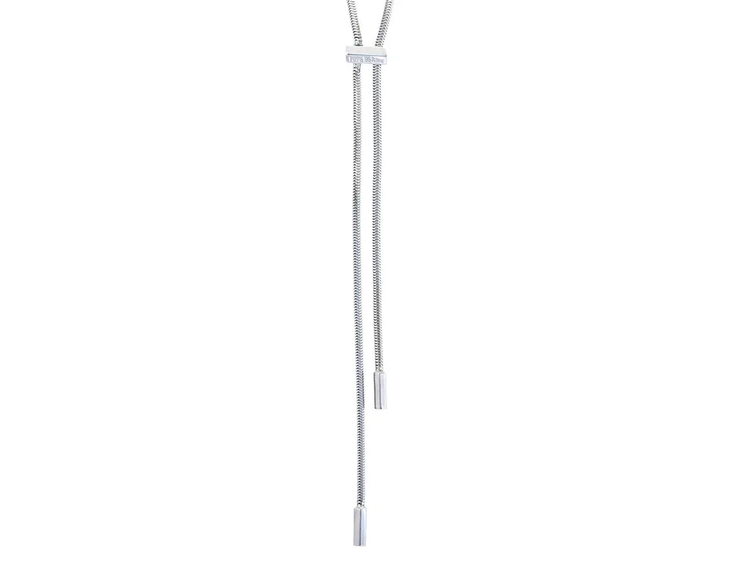 LARA BOHNIC, collier, vitmetall, ormlänk, justerbar stl, vikt ca 42,8 g. — Smycken/Örhängen — Kaplans