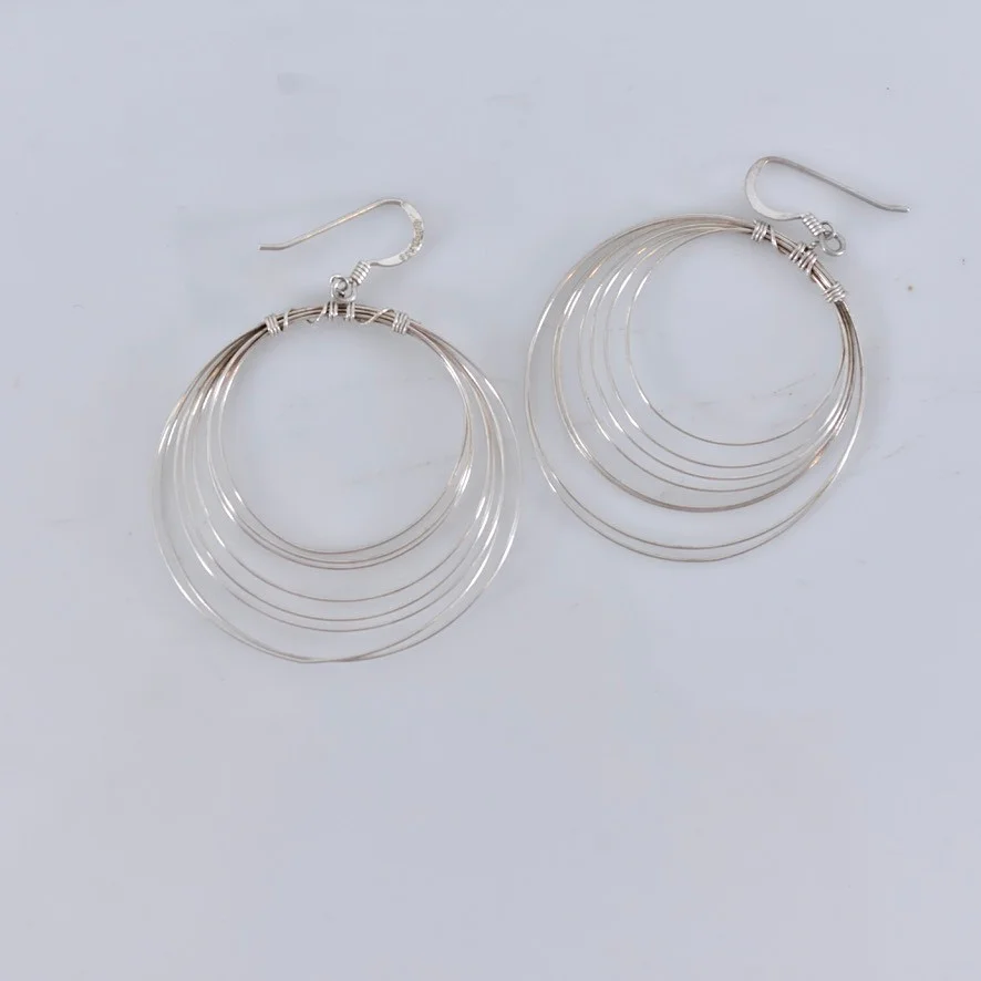 ÖRHÄNGEN, ett par, sterlingsilver. — Earrings — Halmstads Auktionskammare