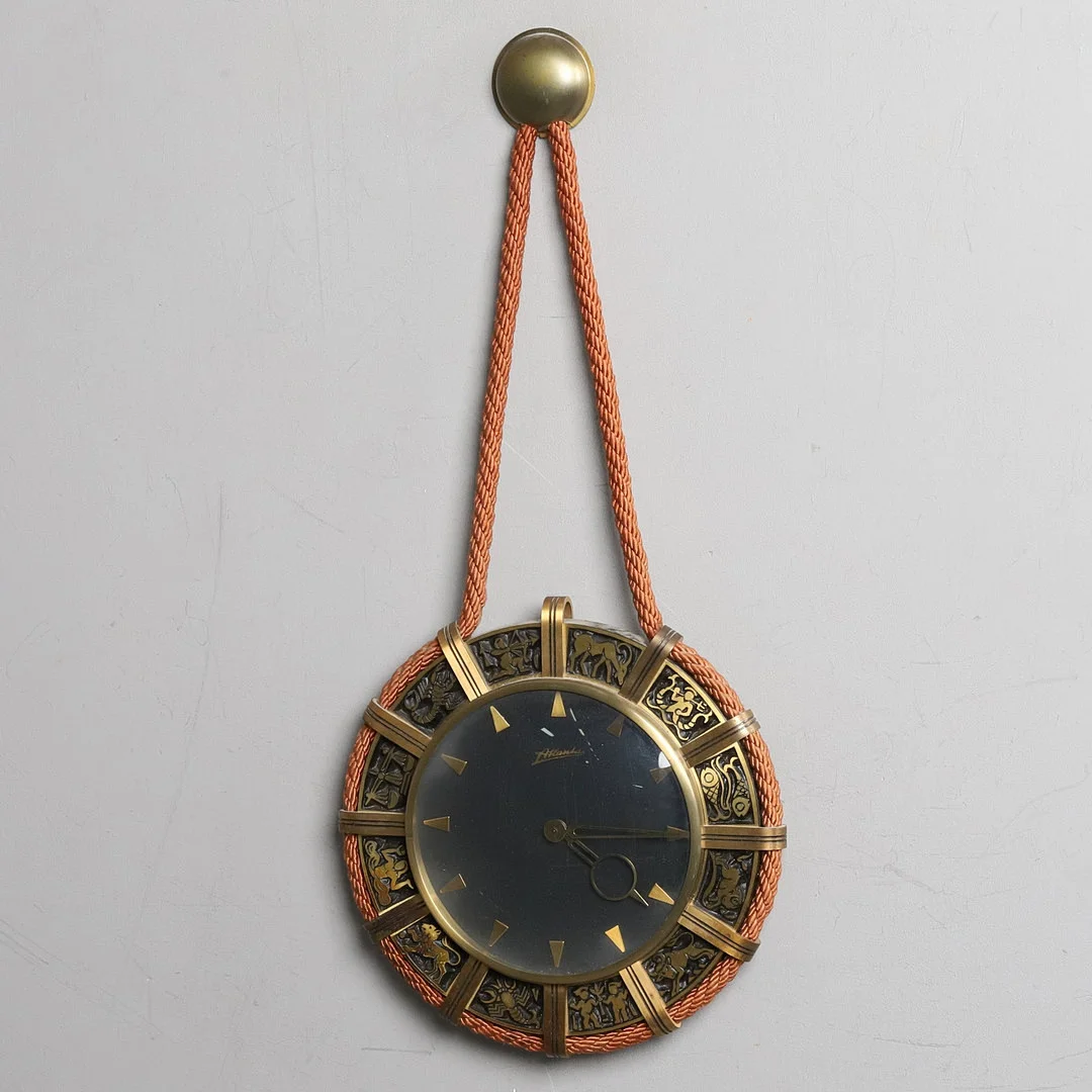 VÄGGUR. Mässing, Atlanta, 1960-tal. — Wall Clocks — Örebro Stadsauktioner