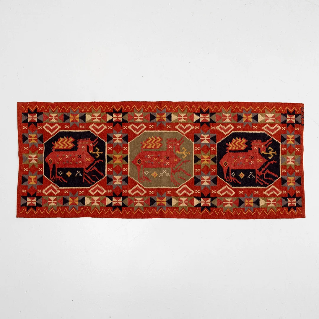 CARL EDVIN SVENSSON. Vävnad, signerad, CES, 1930-tal. — Textiles — Auktionshuset Kolonn