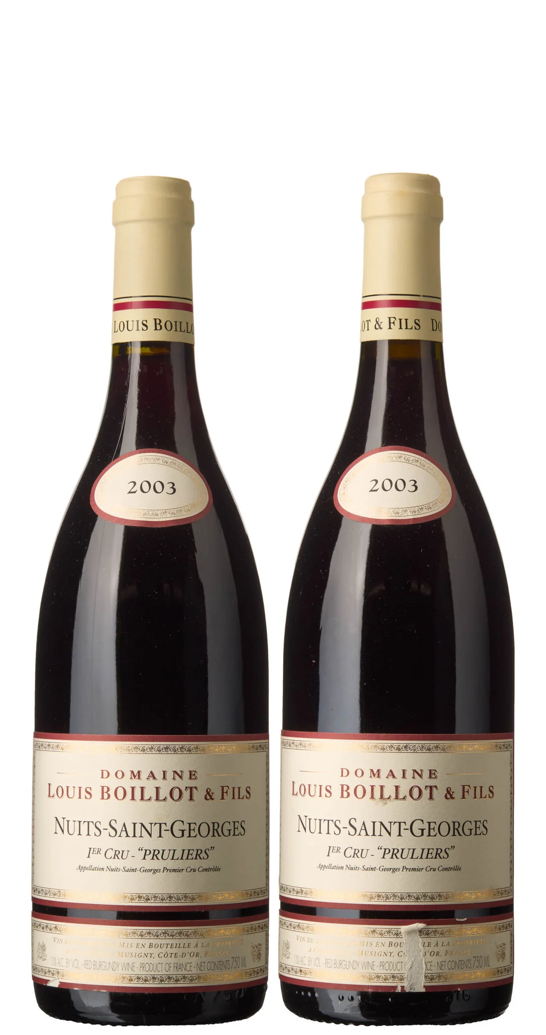 2 x Nuits-Saint-Georges 1er Cru Pruliers 2003, Louis Boillot & Fils — 2 x Nuits-Saint-Georges 1er Cru Pruliers 2003, Louis Boillot & Fils — Vin/Vin — Blomqvist