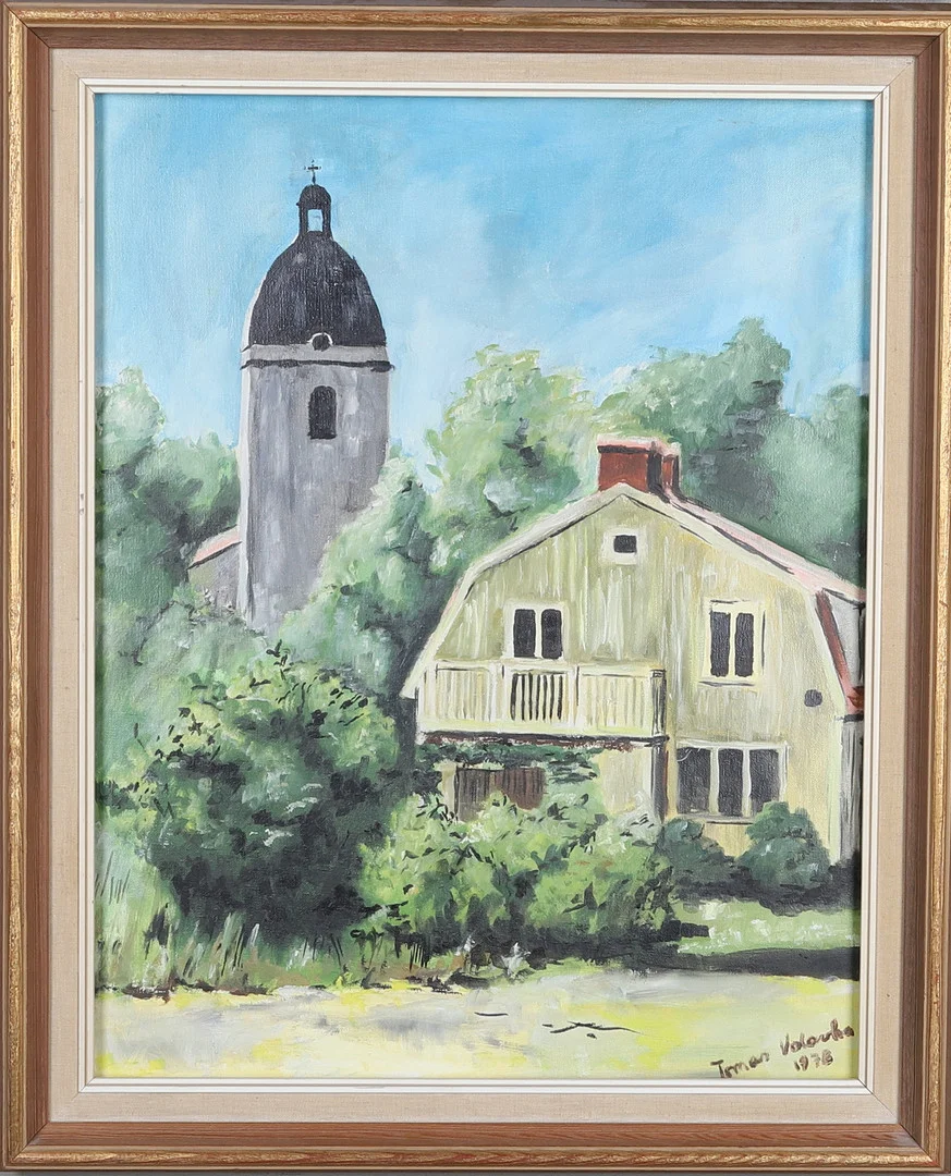 OIDENTIFIERAD KONSTNÄR. olja på duk, signerad och daterad 1978. — Paintings — Gomér & Andersson Norrköping