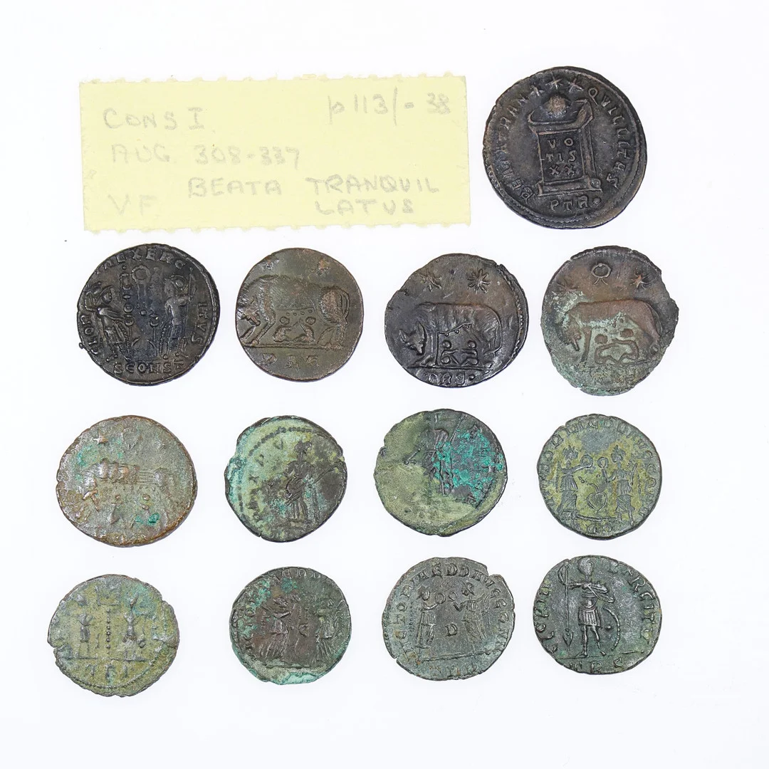 ROMAN COINS - BRONZE CONSTANTINE I COIN, OTHER CONSTANTINE COINS, ETC. (14). — Coins & Banknotes — Young's Auctions