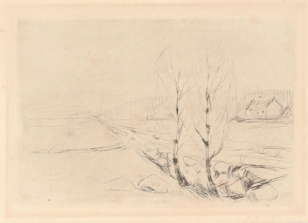 Munch, Edvard — "Norsk landskap" 1908 — Kunst/Grafikk — Blomqvist