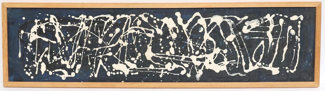OIDENTIFIERAD KONSTNÄR. Komposition, oljemålning på pannå, osignerad. — Paintings — Falun Auktionsbyrå