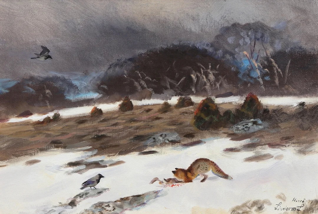 LINDORM LILJEFORS. olja duk, signerad och daterad, Herrö -77. — Paintings — Gomér & Andersson Linköping