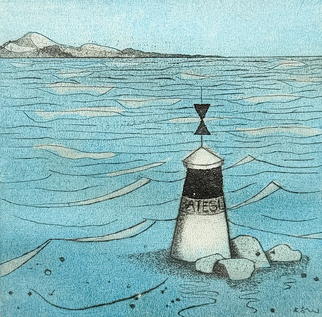 DR. KATHARINA SCHOLZ-WANKEL. ETSNING, Handkolorerad, Signerad och numrerad 20/30. — Engravings & Prints — Auktionshuset STO Bohuslän
