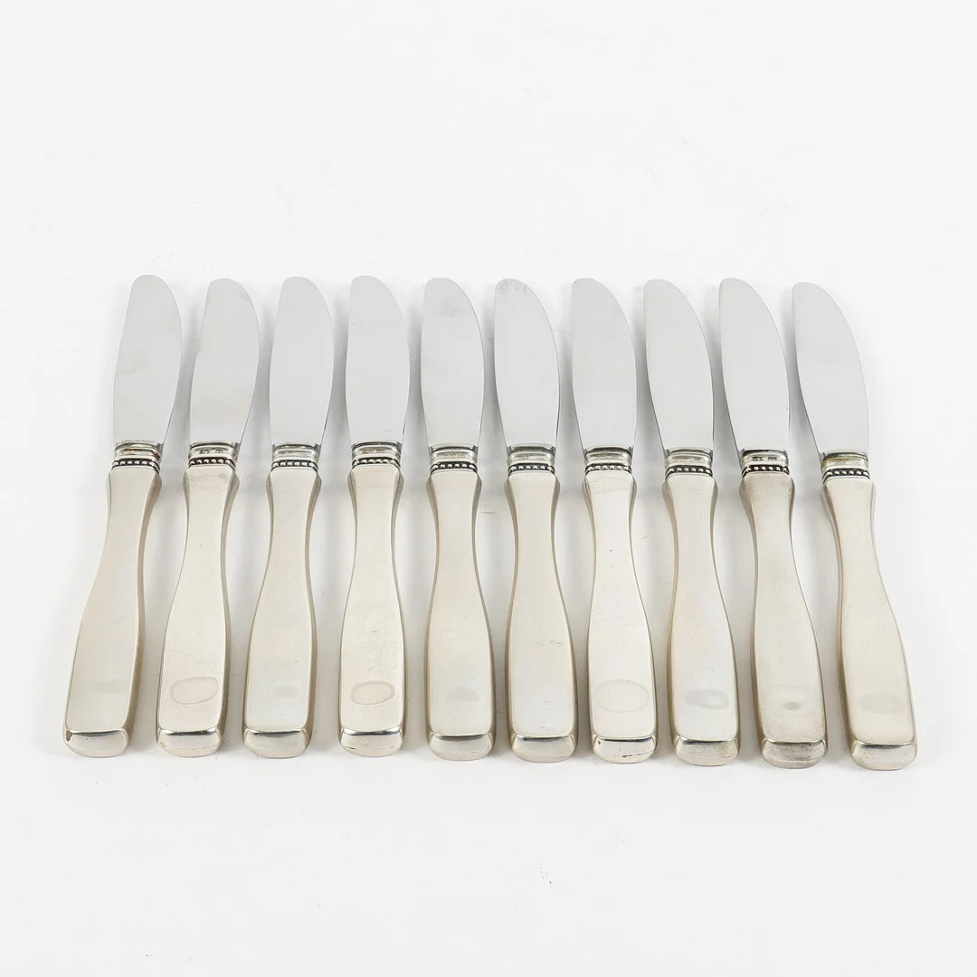 FÖRRÄTTSKNIVAR 10 stycken, "Uppsala", silver, MGAB. — Silver — Karlstad Hammarö Auktionsverk