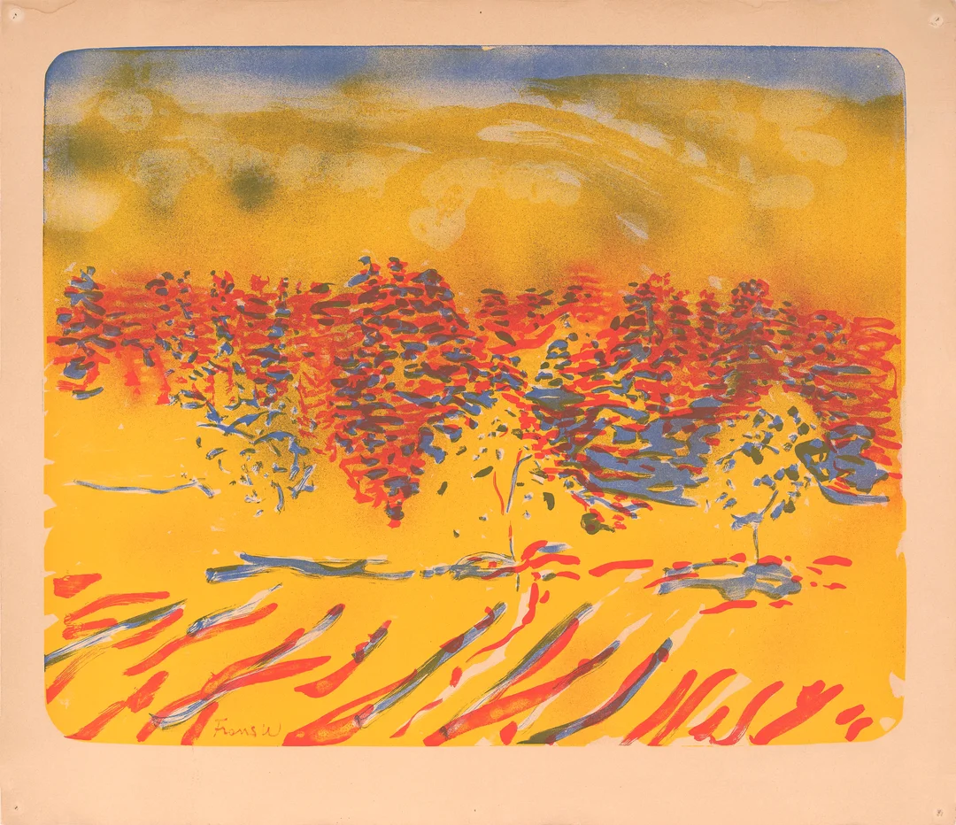 Widerberg, Frans — "Torvø, gul skog" 1976 — Kunst/Grafikk — Blomqvist