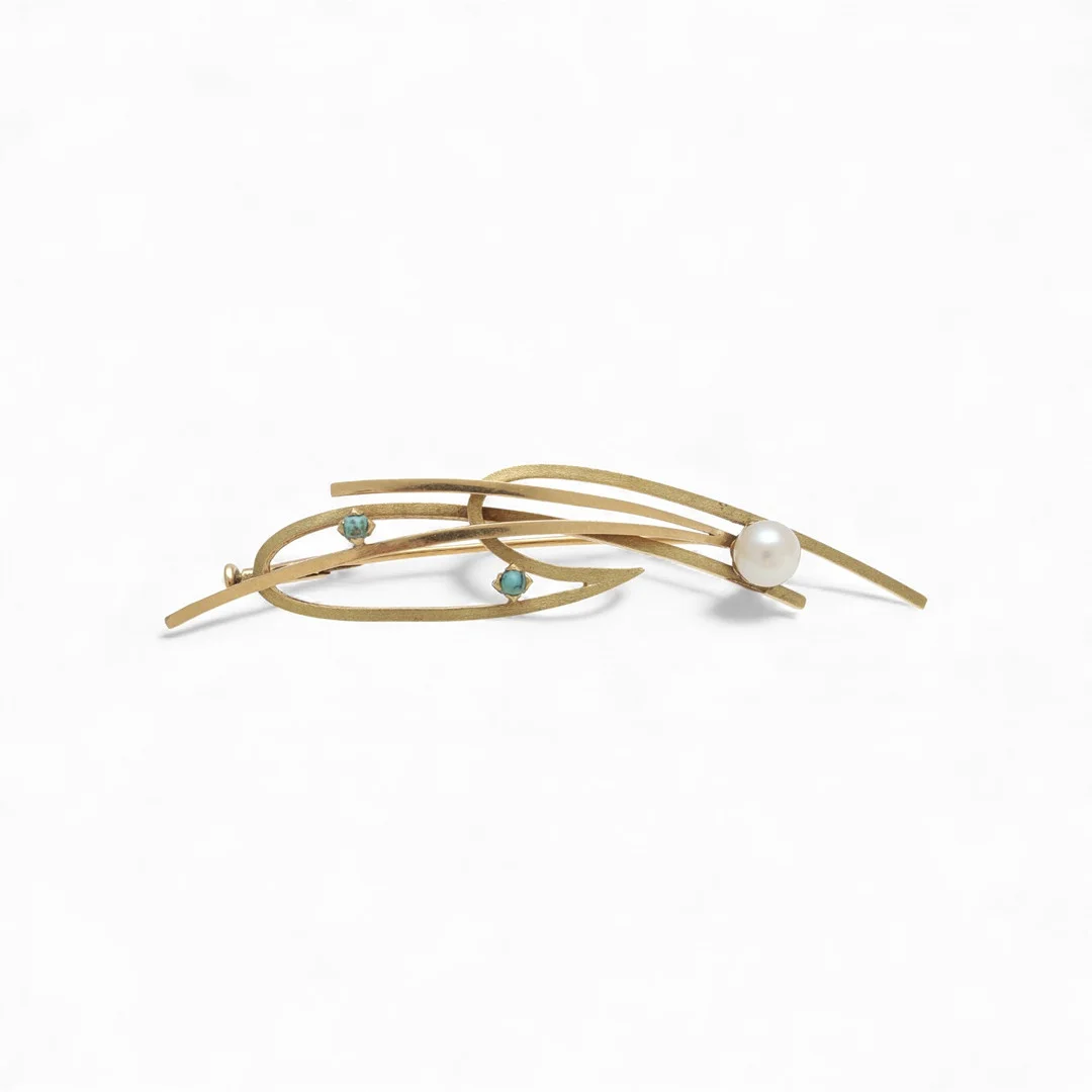 Gold and gemstones brooch, 1960. — Brooches & Pendants — Balclis