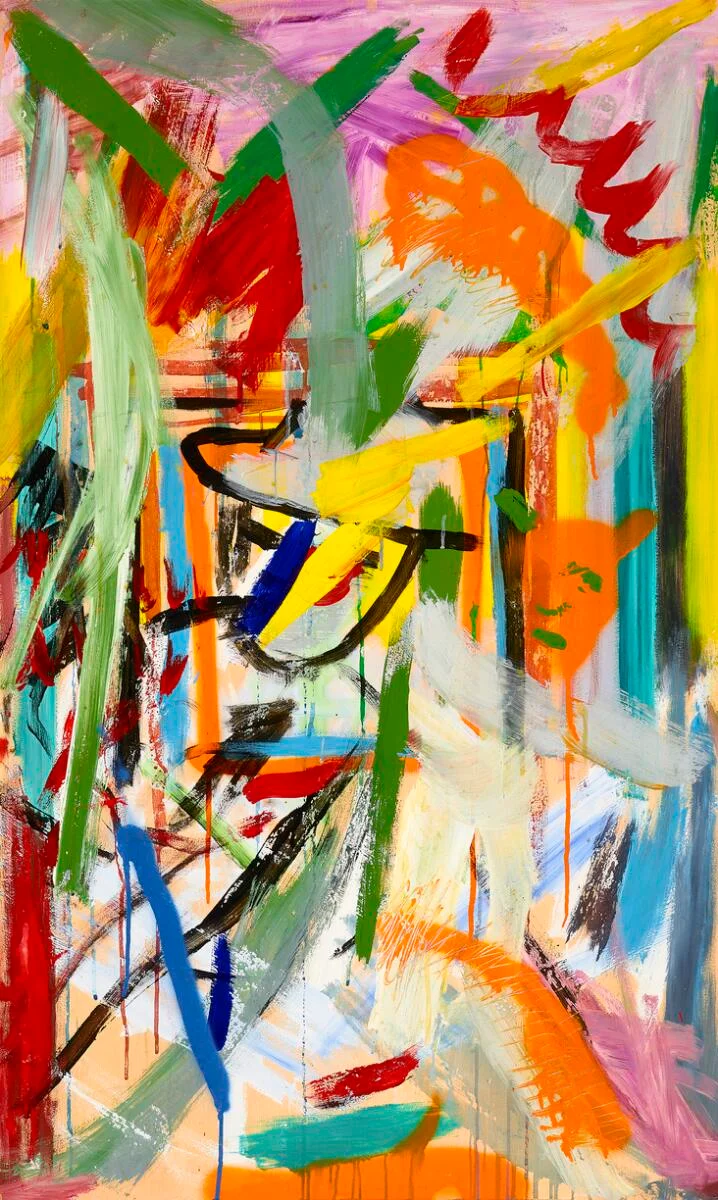 Jens Birkemose: Untitled, 1982. Signed and dated on the reverse. Oil on board. 121×73 cm. — Modern Paintings/Modern art — Bruun Rasmussen