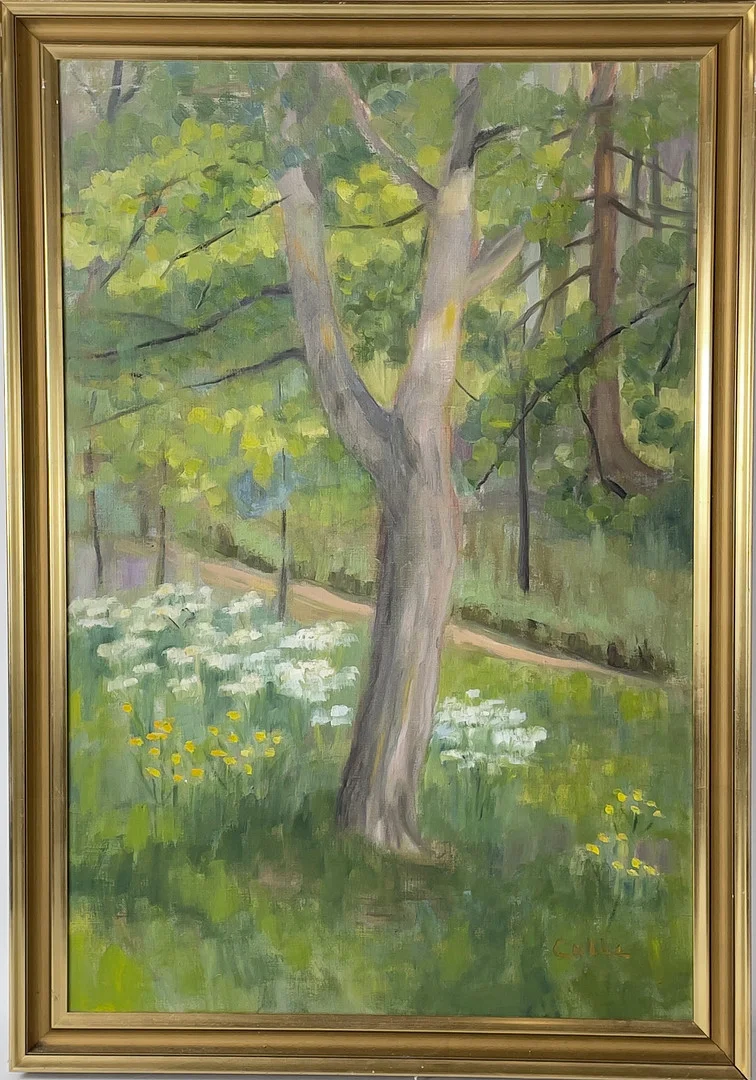 ERICA CABBE. Landskapsmotiv, olja på duk, signerad Cabbe. — Paintings — Roslagens Auktionsverk
