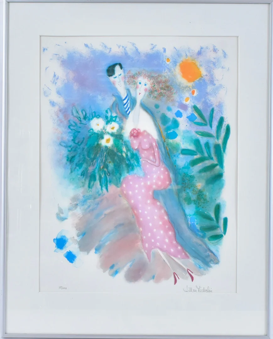 LILLAN MICHELIN. Färglitografi. — Engravings & Prints — Halmstads Auktionskammare