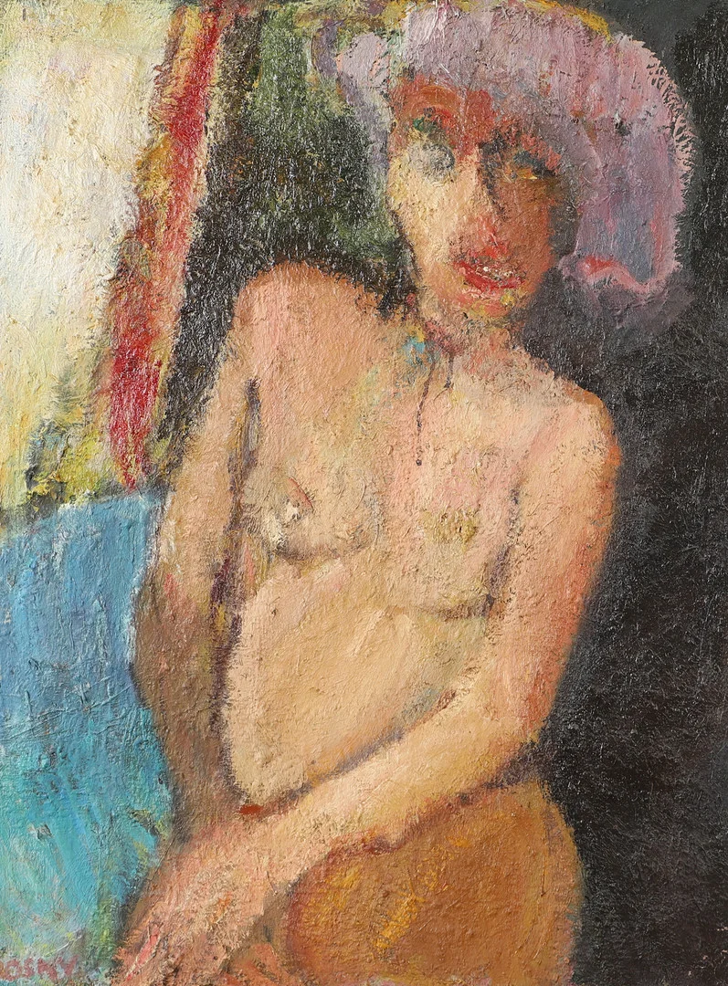 PIOTR KROSNY. Nakenstudie, olja på duk, signerad. — Paintings — Helsingborgs Auktionskammare