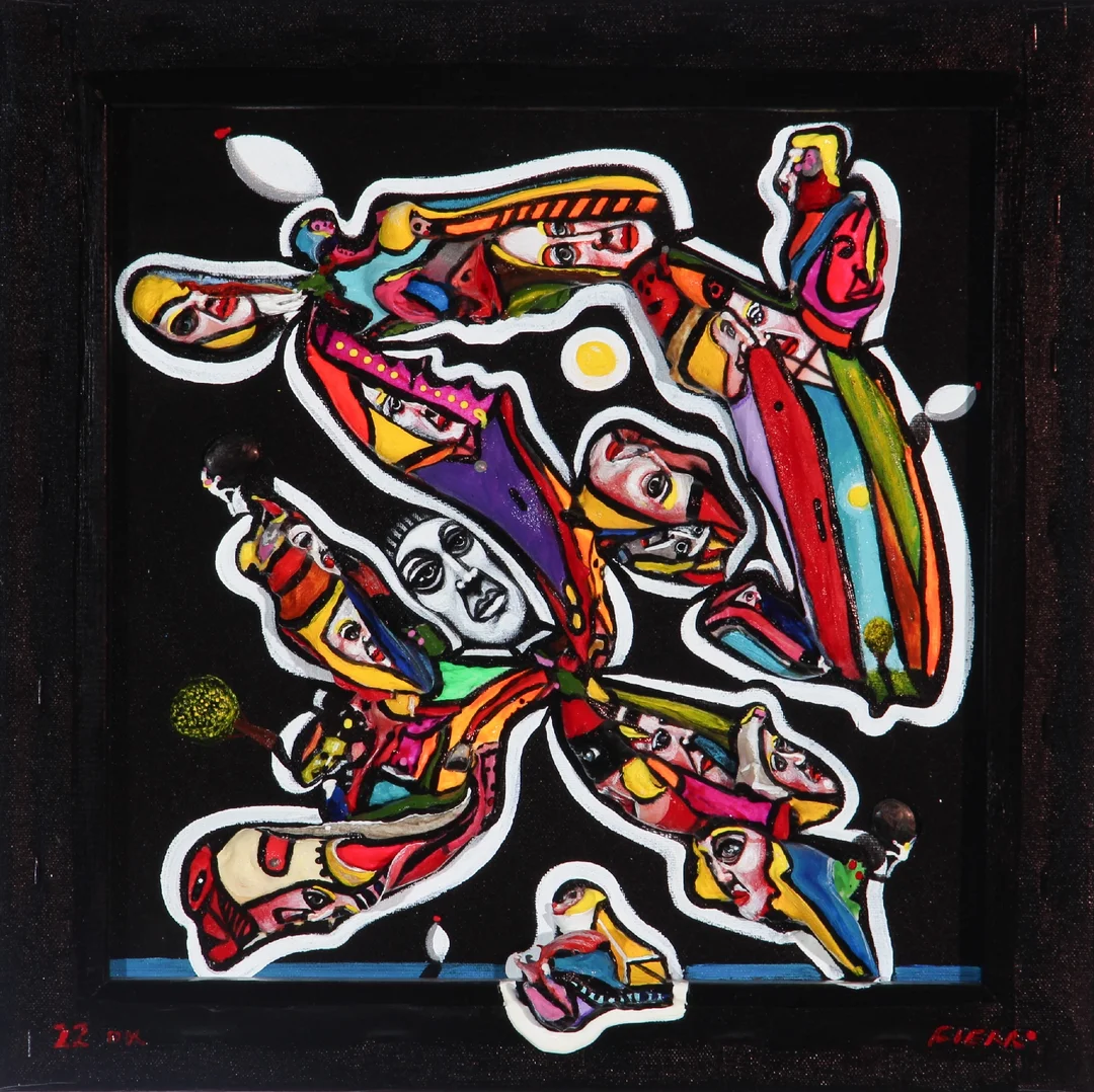 Juan Carlos Fierro. Figure composition — Paintings and sculptures/Modern pictorial arts — Lauritz