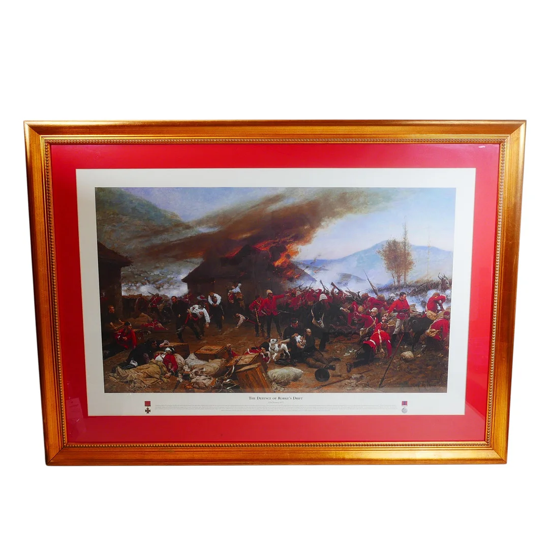 AFTER ALPHONSE DE NEUVILLE (FRENCH, 1835-1885). "THE DEFENCE OF ROURKE'S DRIFT" PRINT. — Engravings & Prints — Batemans of Stamford