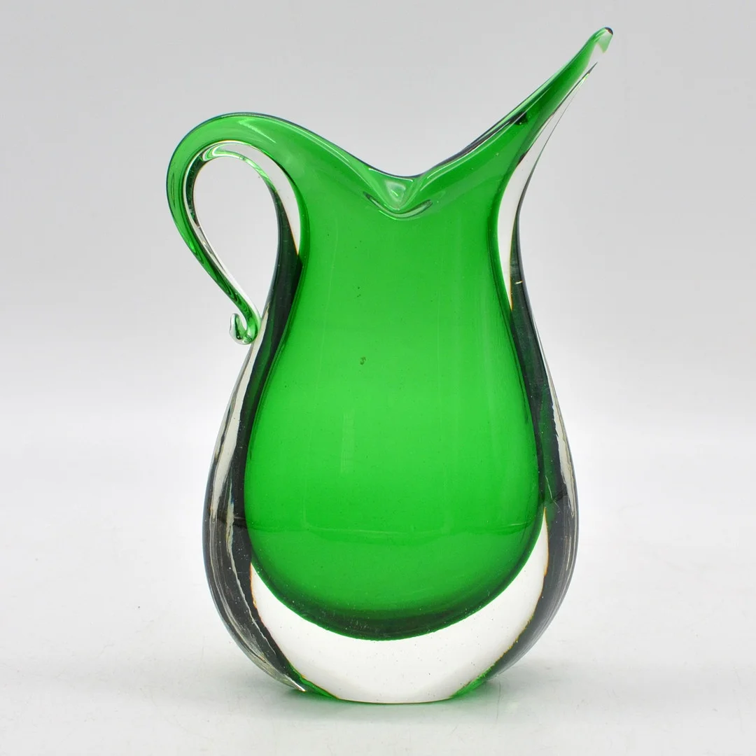 FLAVIO POLI. MURANO DESIGNERVASE, STUDIOGLAS, SOMMERSO, ITALIEN, UM 1950. — Art glass — Kunst- und Auktionshaus Kleinhenz