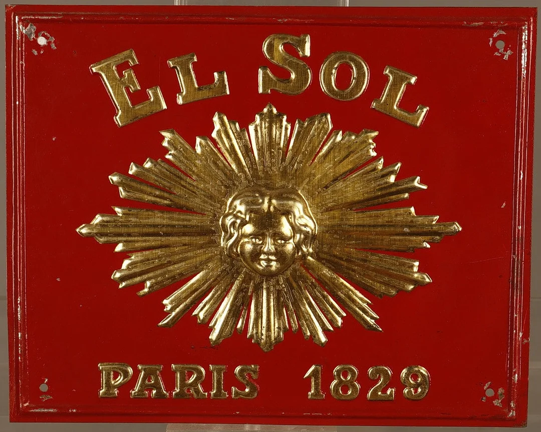 El Sol, placa publicitaria en hojalata estampada y pintada. — Other collectables — Barcelona Auctions
