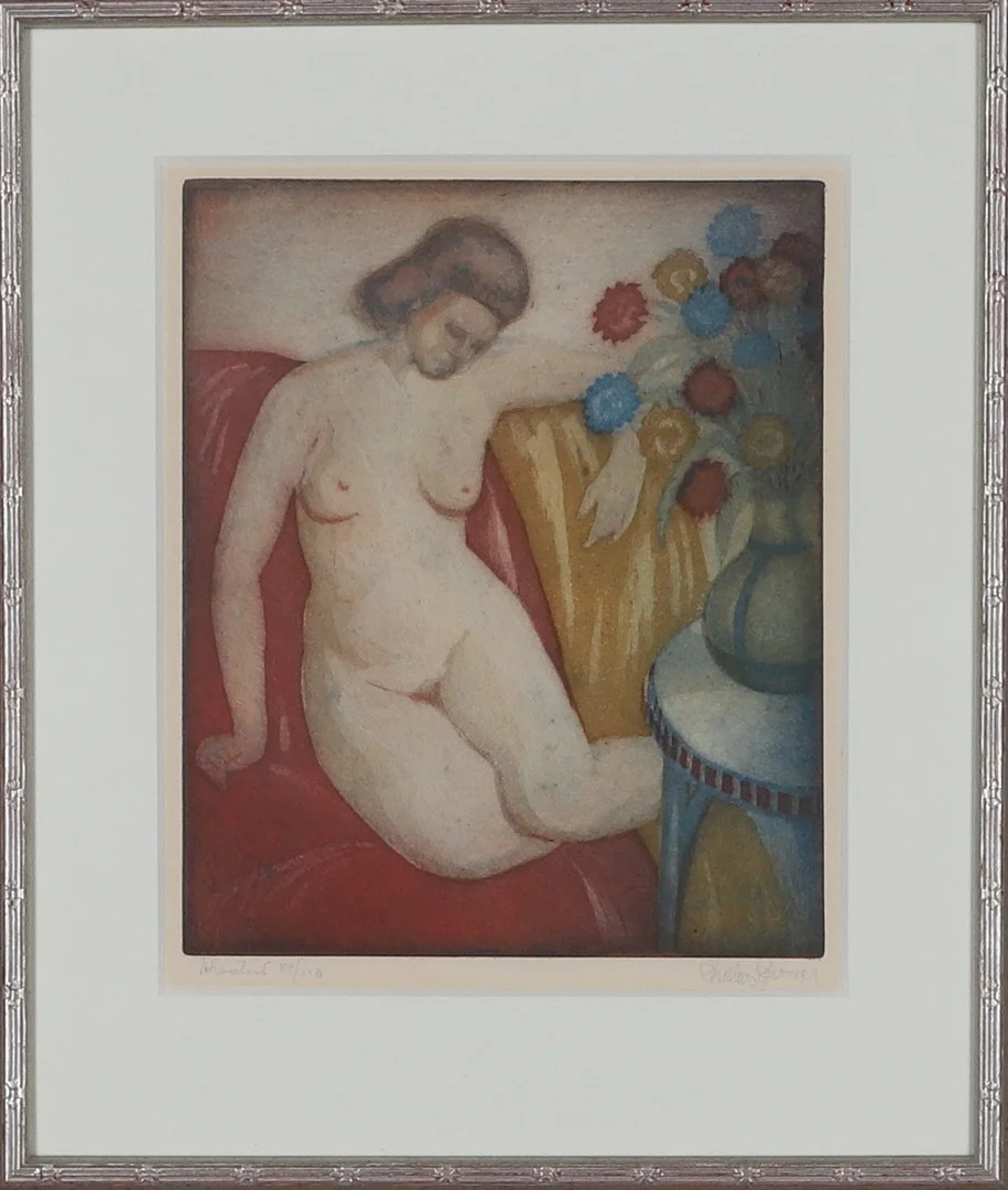 GUSTAV CRONER. akvatintetsning, signerad och numrerad 89/110. — Engravings & Prints — Gomér & Andersson Norrköping